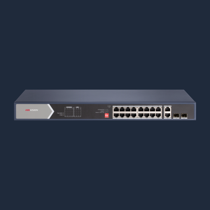 سوئیچ شبکه 16 پورت poe هایک ویژن مدل DS-3E0520HP-E