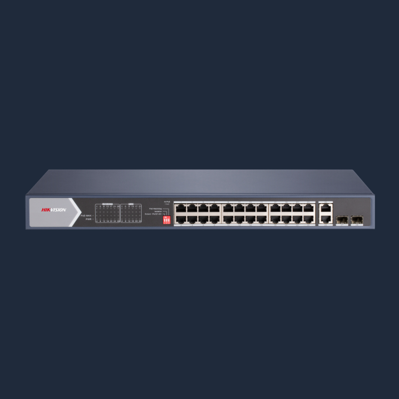 سوئیچ شبکه 24 پورت گیگابیتی PoE هایک ویژن مدل DS-3E0528HP-E