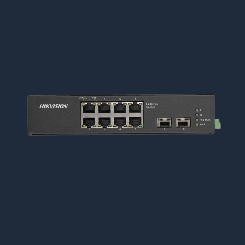 سوئیچ شبکه 8 پورت poe هایک ویژن مدل DS-3T0510HP-E/HS
