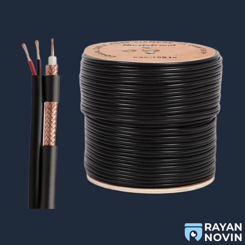کابل RG59 ترکیبی دوربین  مداربسته مس  305 متری