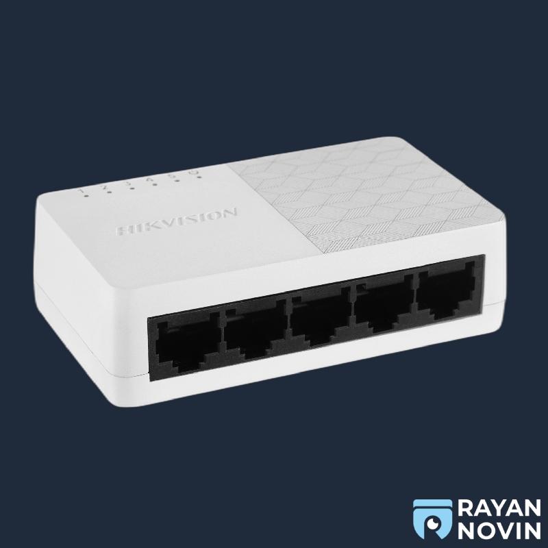 سوئیچ شبکه 5 پورت  گیگابایت هایک ویژن مدل DS-3E0505D-O